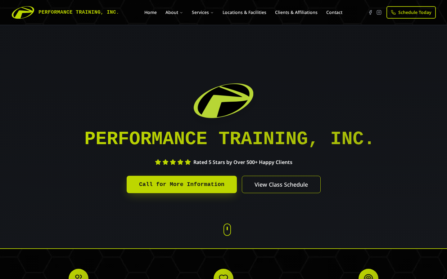 performancetraininginc.com — desktop hero